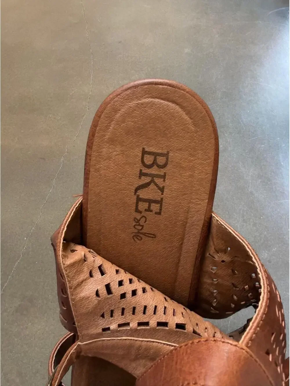 BKE Brown Cork Wedge Sandals | Women’s 9–10